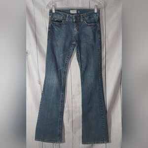 Aeropostale Y2K Low-Rise Medium Wash Hailey Skinny Flare Jeans